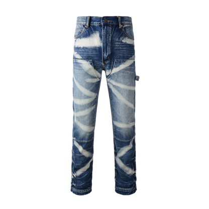 Denim Flare White Line